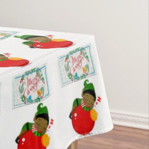 Christmas Tablecloth, Merry Christmas, African Tablecloth