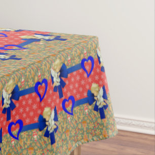 Christmas Tablecloth, Merry Christmas, Angel Tablecloth