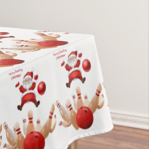 Christmas Tablecloth, Merry Christmas, Bowling Tablecloth
