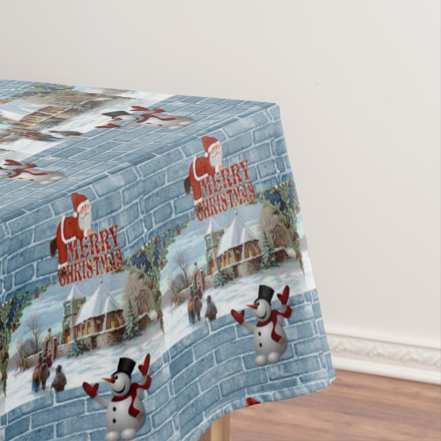 Christmas Tablecloth, Merry Christmas Tablecloth (In Situ)