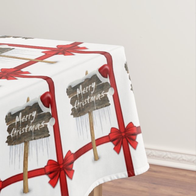 Christmas Tablecloth, Merry Christmas Tablecloth (In Situ)