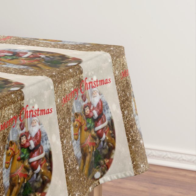 Christmas Tablecloth, Merry Christmas Tablecloth (In Situ)