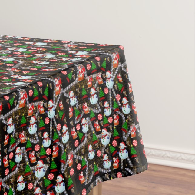 Christmas Tablecloth, Snowman Tablecloth (In Situ)