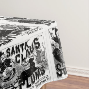 Christmas Tablecloth, Vintage Santa Claus  Tablecloth