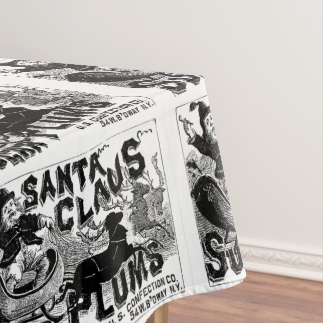Christmas Tablecloth, Vintage Santa Claus  Tablecloth (In Situ)