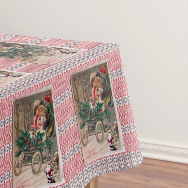 Christmas Tablecloth, Vintage Tablecloth (In Situ)