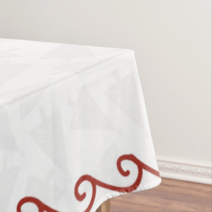 Christmas Tablecloth White & Red 60 x 104