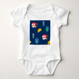 christmas taco emoji baby bodysuit