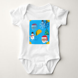 christmas taco emoji baby bodysuit