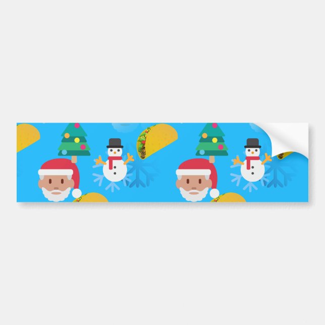 christmas taco emoji bumper sticker (Front)