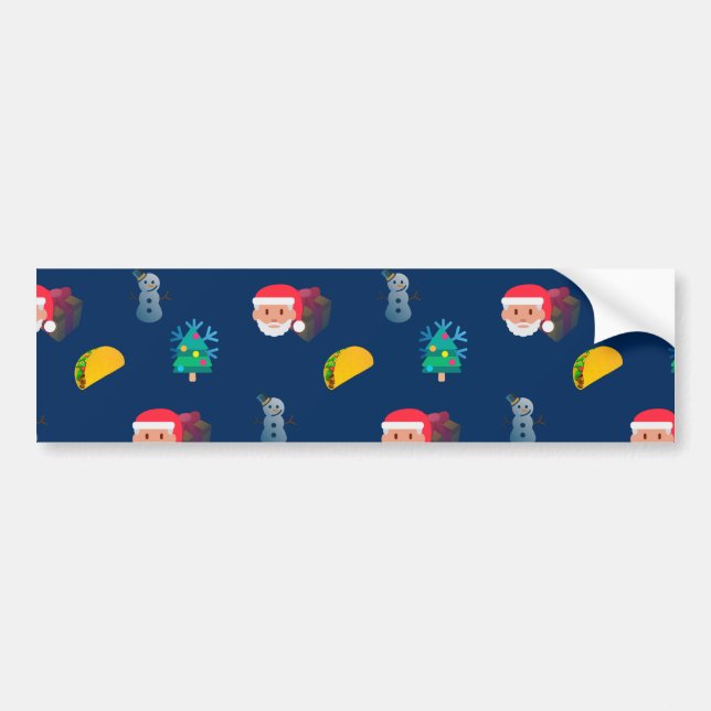 christmas taco emoji bumper sticker (Front)