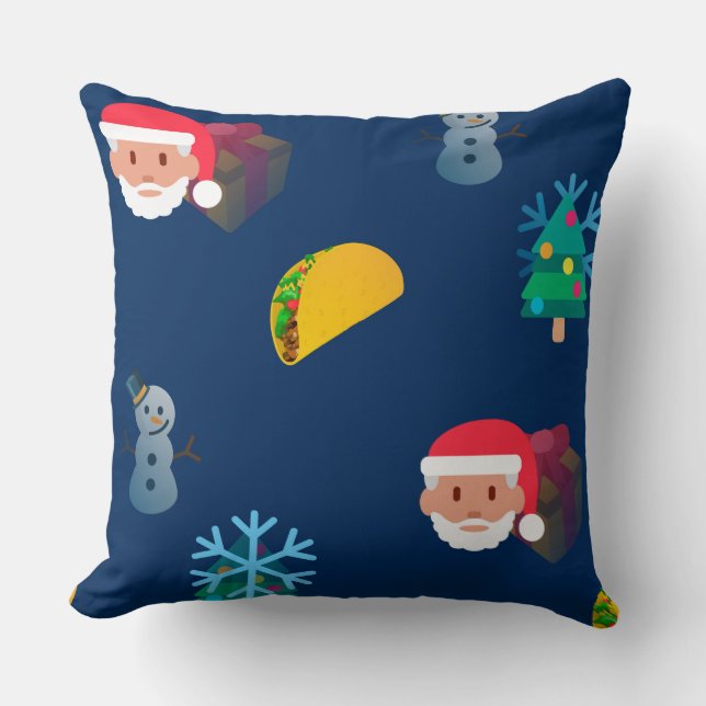christmas taco emoji cushion (Front)
