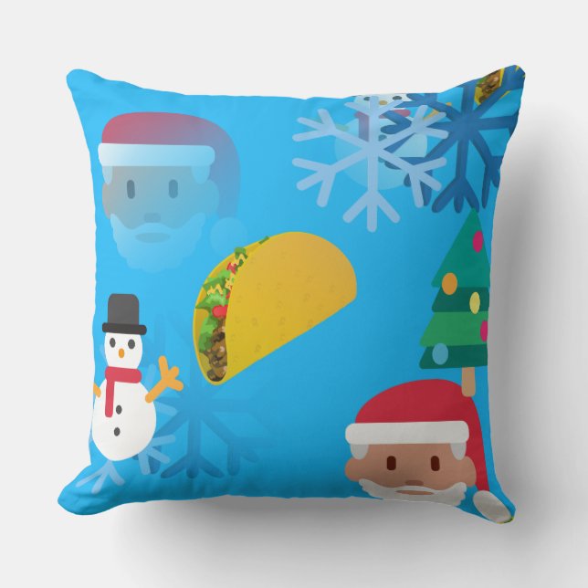 christmas taco emoji cushion (Front)