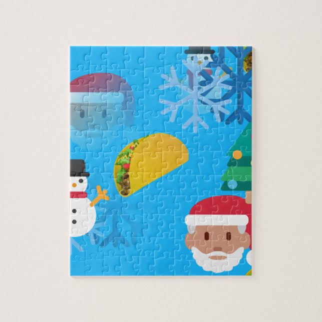 christmas taco emoji jigsaw puzzle (Vertical)