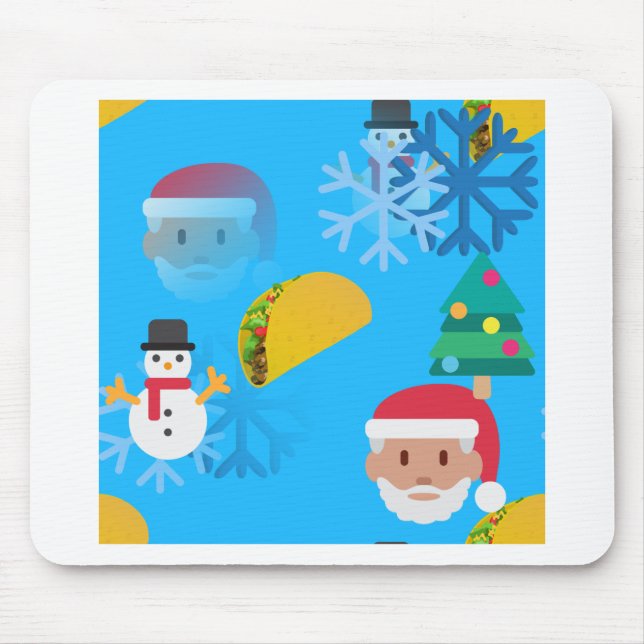christmas taco emoji mouse pad (Front)