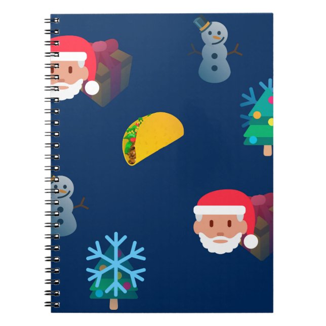 christmas taco emoji notebook (Front)