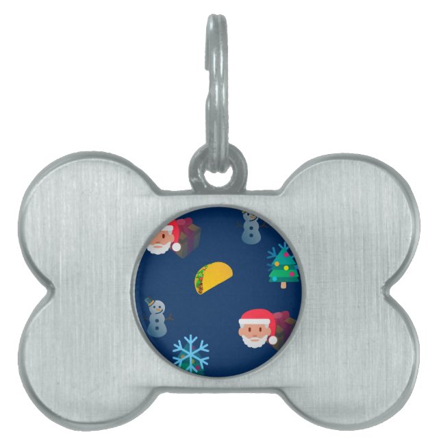 christmas taco emoji pet tag (Front)