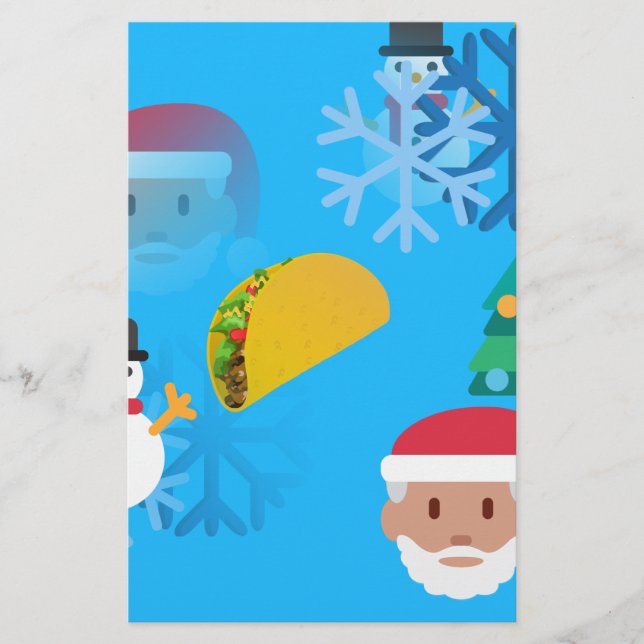 christmas taco emoji stationery (Front)