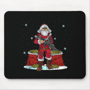 Christmas Tactical Santa Claus 2nd Amendment Gun R Mouse Pad