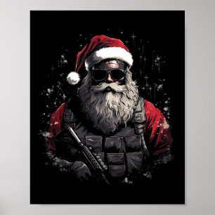 Christmas Tactical Santa Xmas Gift Idea  Poster