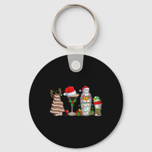 Christmas Tail Espresso Martini Drinking Party Rte Key Ring