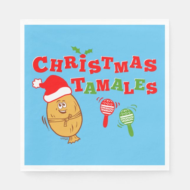 Christmas Tamales Napkin (Front)