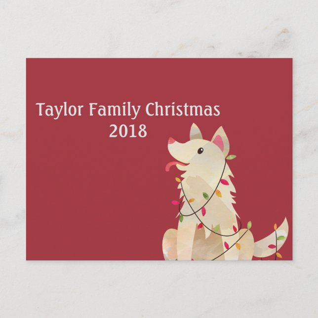 Christmas Tangles Customisable Postcard (Front)