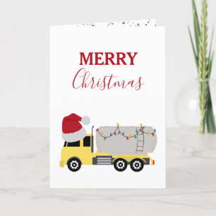 Christmas Tanker Truck Transportation Trucks Holiday Card