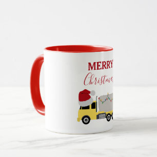 Christmas Tanker Truck Transportation Trucks Mug
