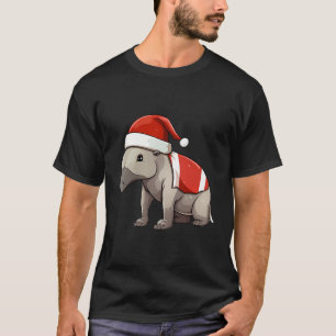 Christmas Tapir Santa Hat Funny Xmas Kids T-Shirt