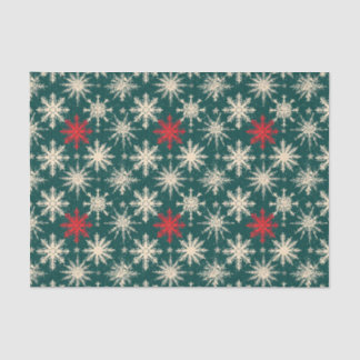 Christmas Tartan and Trees Seamless Tissue Paper