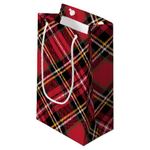 Christmas Tartan Pattern Small Gift Bag