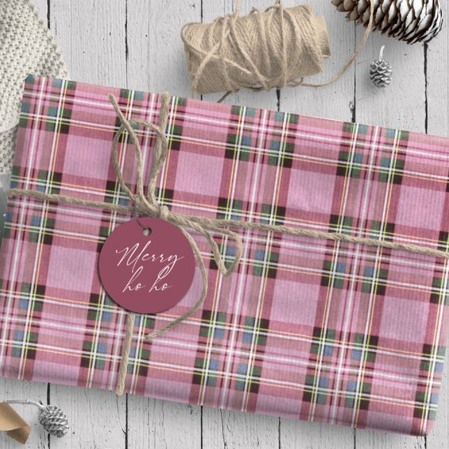 Christmas Tartan Pink/Green ID768 Wrapping Paper (Creator Uploaded)