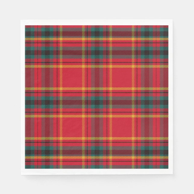 Christmas Tartan Plaid Napkin (Front)