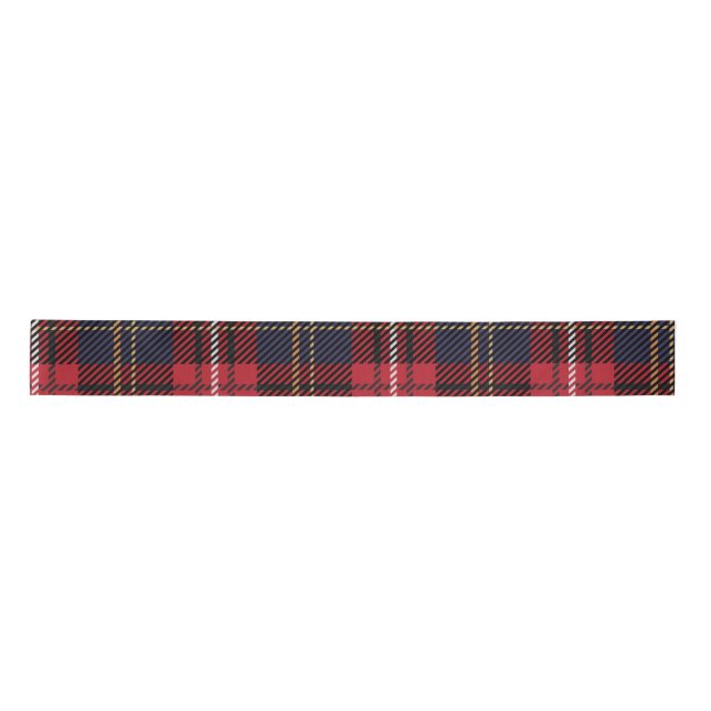 Christmas Tartan Plaid Satin Ribbon (Front)