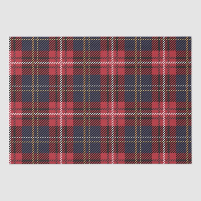 Christmas Tartan Plaid Tissue Paper (Front)