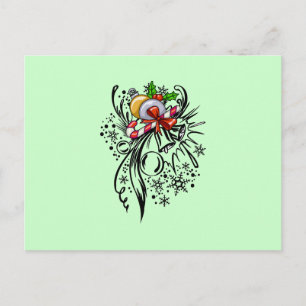 Christmas Tattoo Holiday Postcard