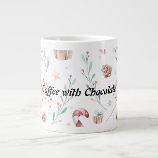 Christmas Taza with festive ornaments Large Coffee Mug