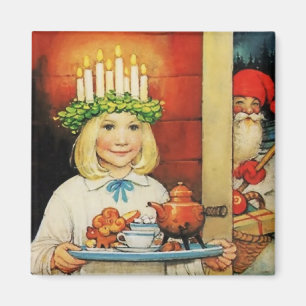 “Christmas Tea” by Jenny Nystrom Magnet