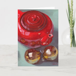 "Christmas Tea" Holiday Art Card, Blank
