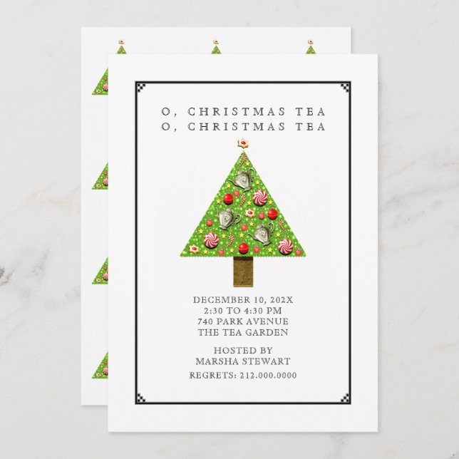 Christmas Tea invitations (Front/Back)
