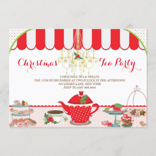 Christmas Tea Party Invitation