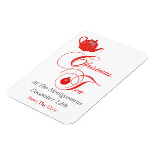 Christmas Tea Party, Save The Date Magnet