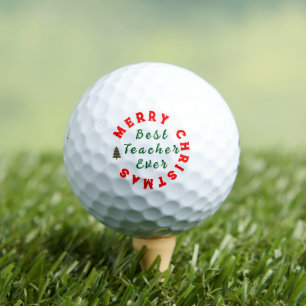 Christmas Teacher Appreciation Quote Typography Golf Balls