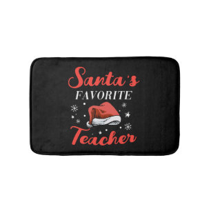 Christmas Teacher  Bath Mat