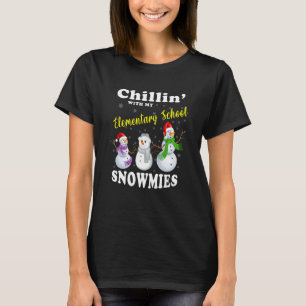 Christmas Teacher Chillin With My Elementary Schoo T-Shirt