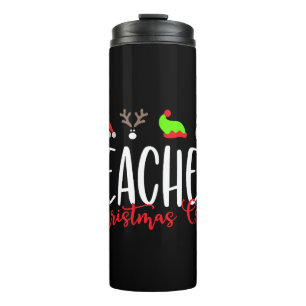 Christmas teacher, christmas crew thermal tumbler