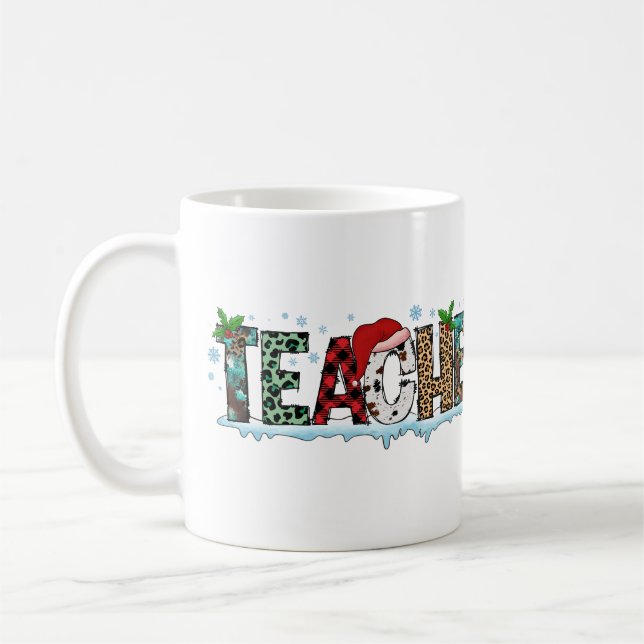 Christmas Teacher Coffee Mug (Left)