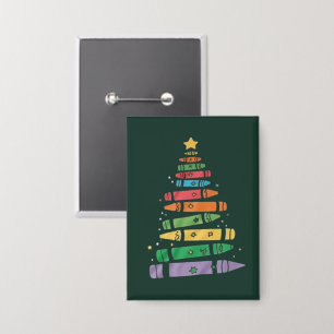 Christmas Teacher Crayon Tree Cute Xmas Lights