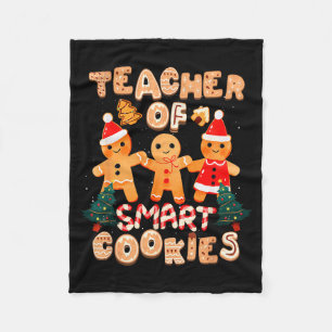 Christmas Teacher Cute Gingerbread Cookies Funny H Fleece Blanket